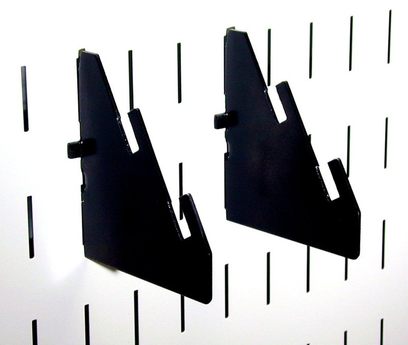 Wall Control Slotted Metal Pegboard Bracket Pair Accessory Pack Pegboard and Slotted Tool Board â€“ Black - Image 2
